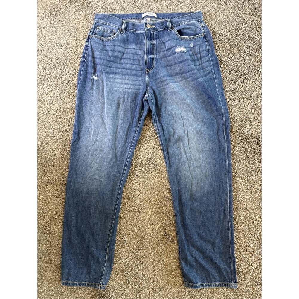 Zenana Women's High Waist Straight Leg Medium‎ Wash Size 32